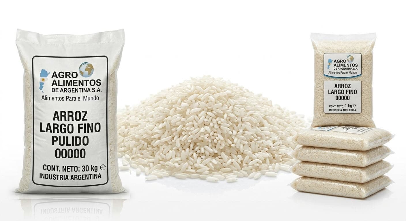 Arroz Largo Fino Pulido 00000 – Calidad Premium para Exportación